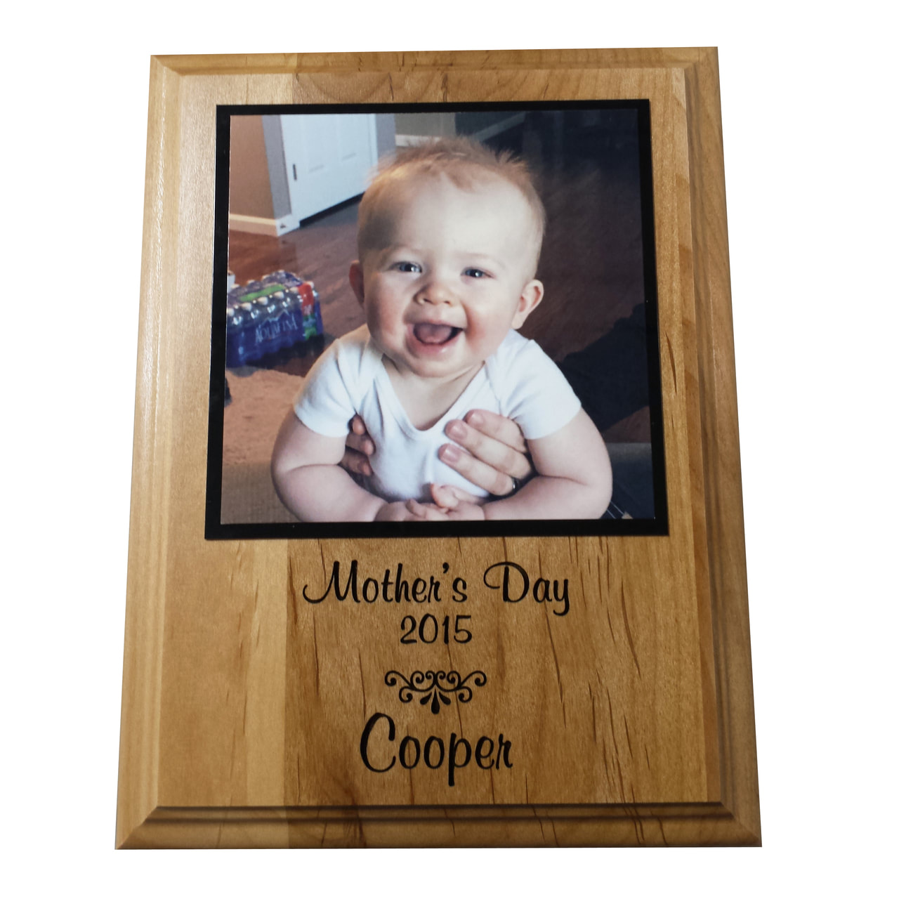 Engraved Wooden Plaque with Sublimated Photo